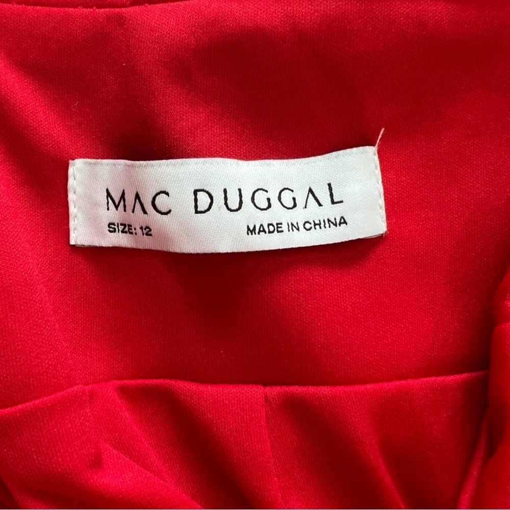 Mac Duggal Bow V-Neck A-Line Gown - Picture 8 of 11